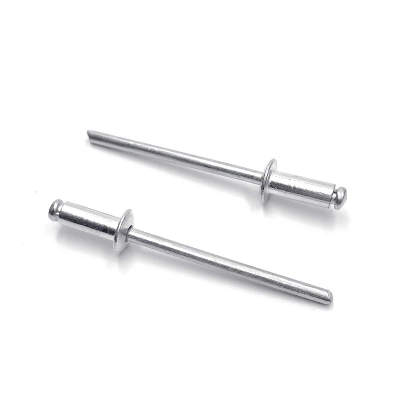 ISPINNER 100pcs 1/8" x 5/16" Aluminum Blind Rivets, 3.2 x 8mm Pop Rivets, Pack of 100 (Silver) - Image 1